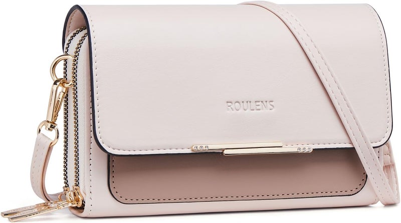 Roulens Small Crossbody Bag for Women,Cell Phone Purse Women's Shoulder Handbags Wallet Purse with Credit Card Slots - Image 1